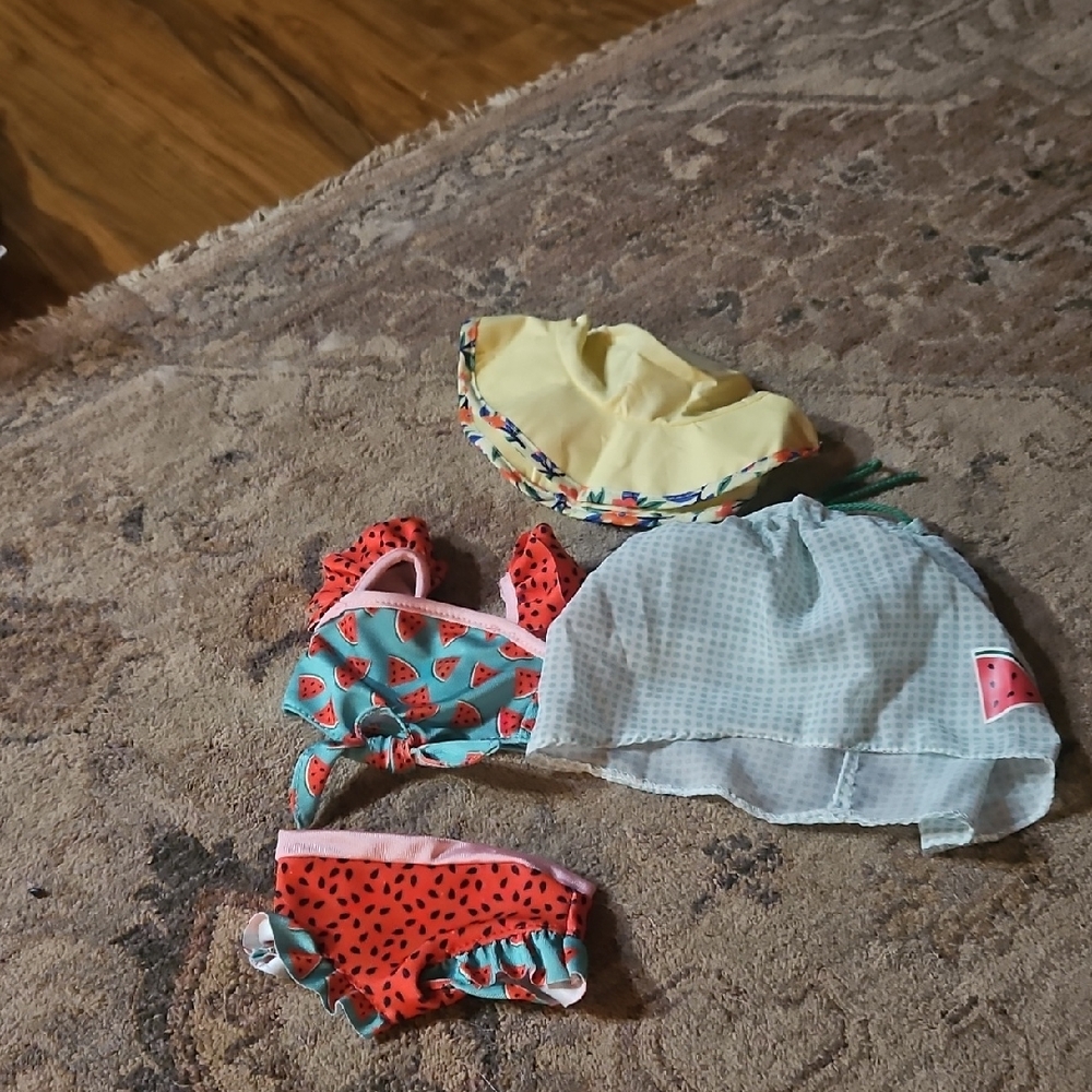 Watermelon Print Kids Swimwear Set